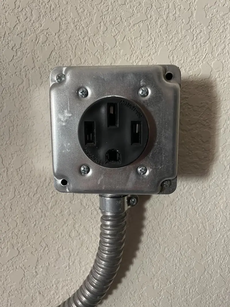 NEMA 14-50 outlet installed for Smart Home Electrical in Louisiana